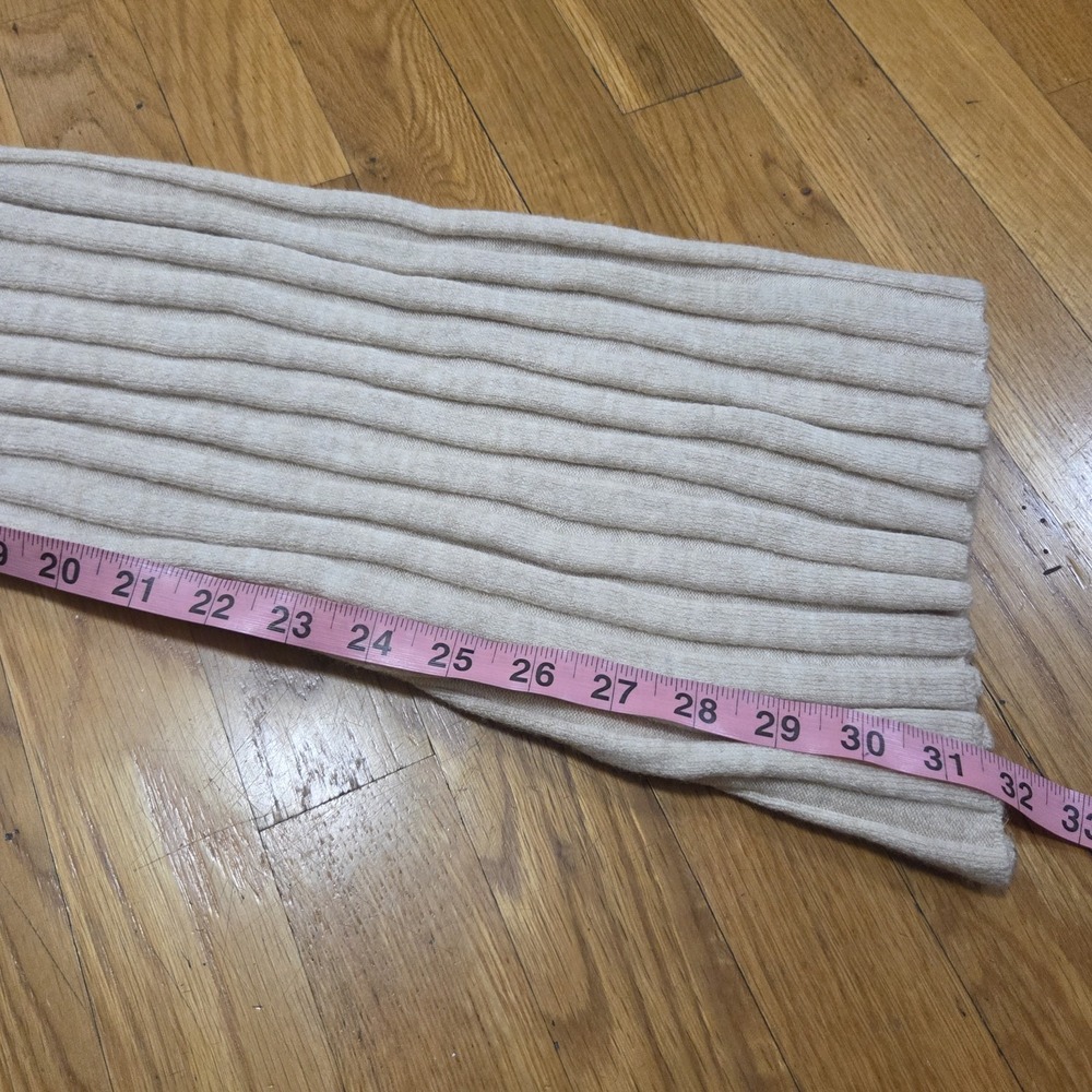 Annie Bing Womens Cream Val Sweater Pant 100% Wool Ribbed Style Size M - Picture 7 of 8